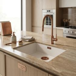 modern-kitchen-sink-rose-gold-faucet-quartz-countertop